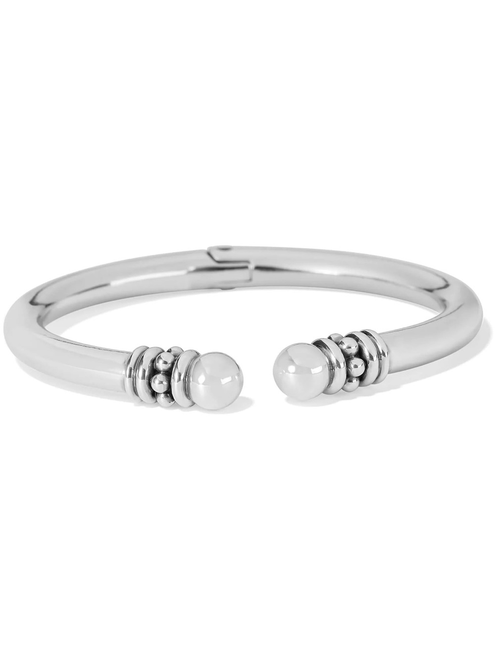 BRIGHTON Pretty Tough Stud Open Hinged Bangle in Silver